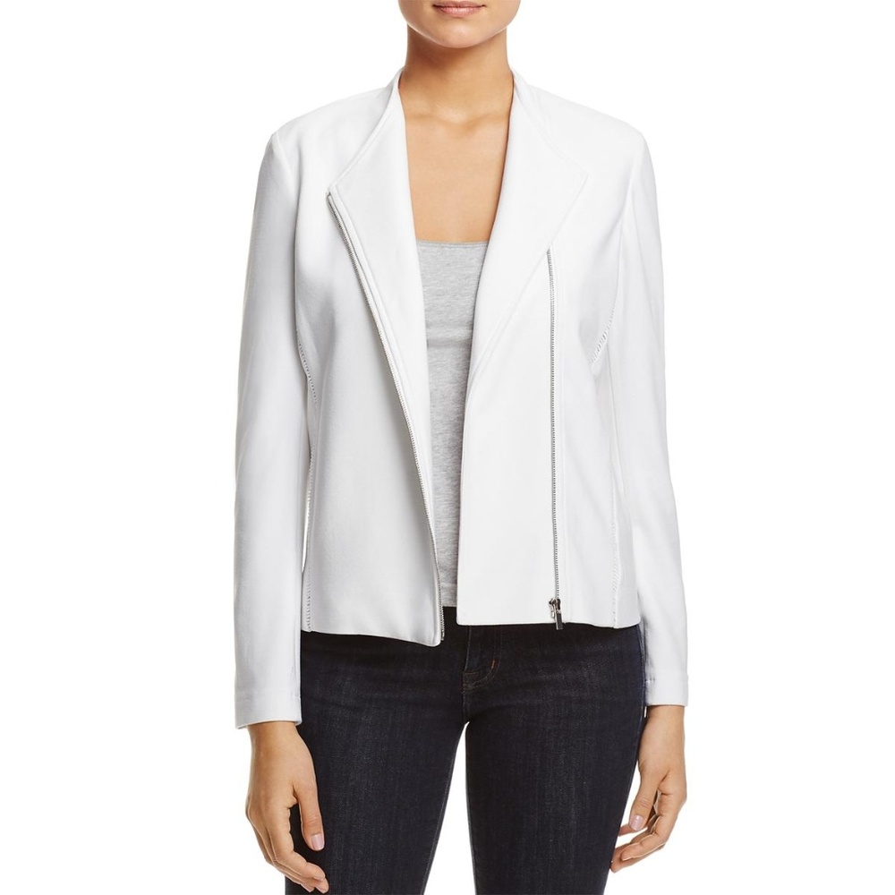 Lysse Avery White Ladder Stitch Detail Jacket